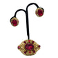 Fillagree West Germany Brooch & Clip-On Earrings