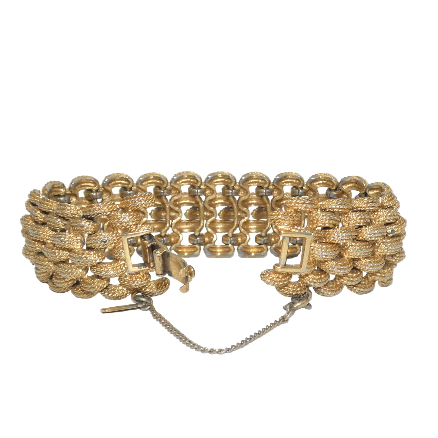 Monet Textured Gold Tone Bracelet