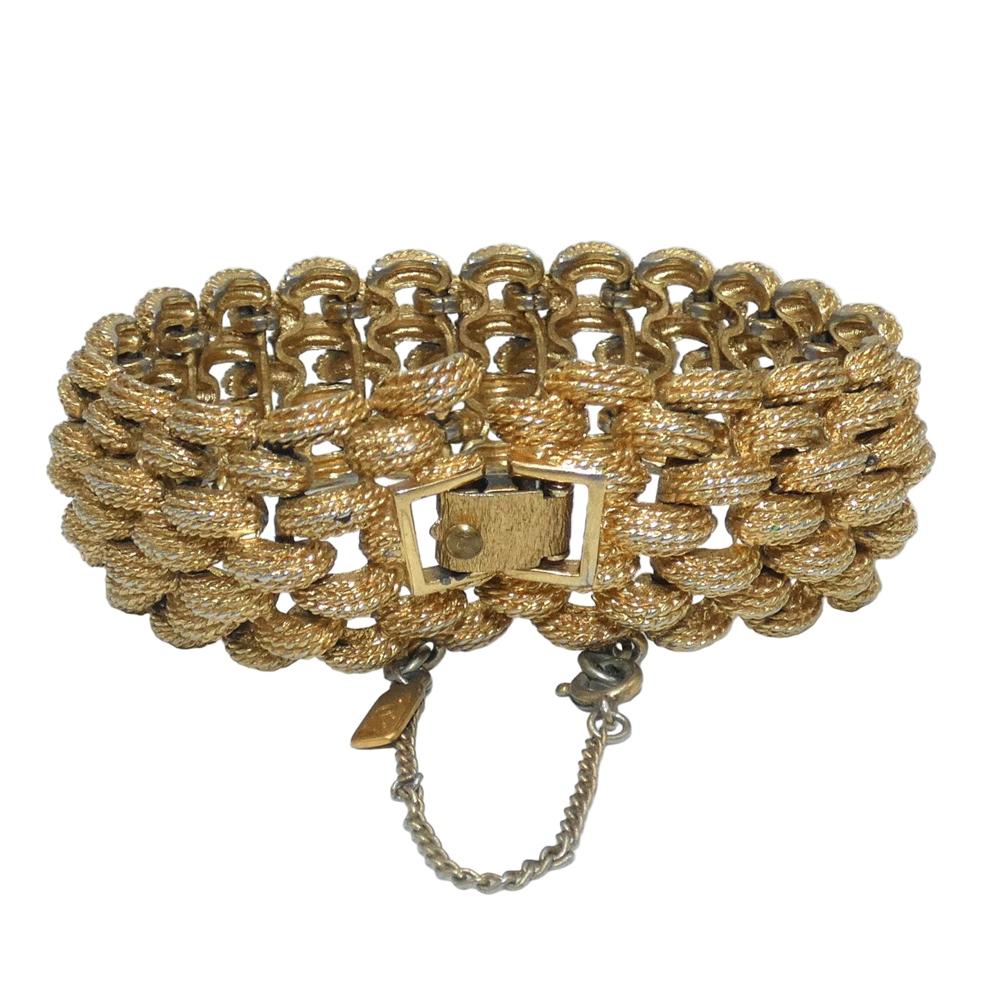 Monet Textured Gold Tone Bracelet