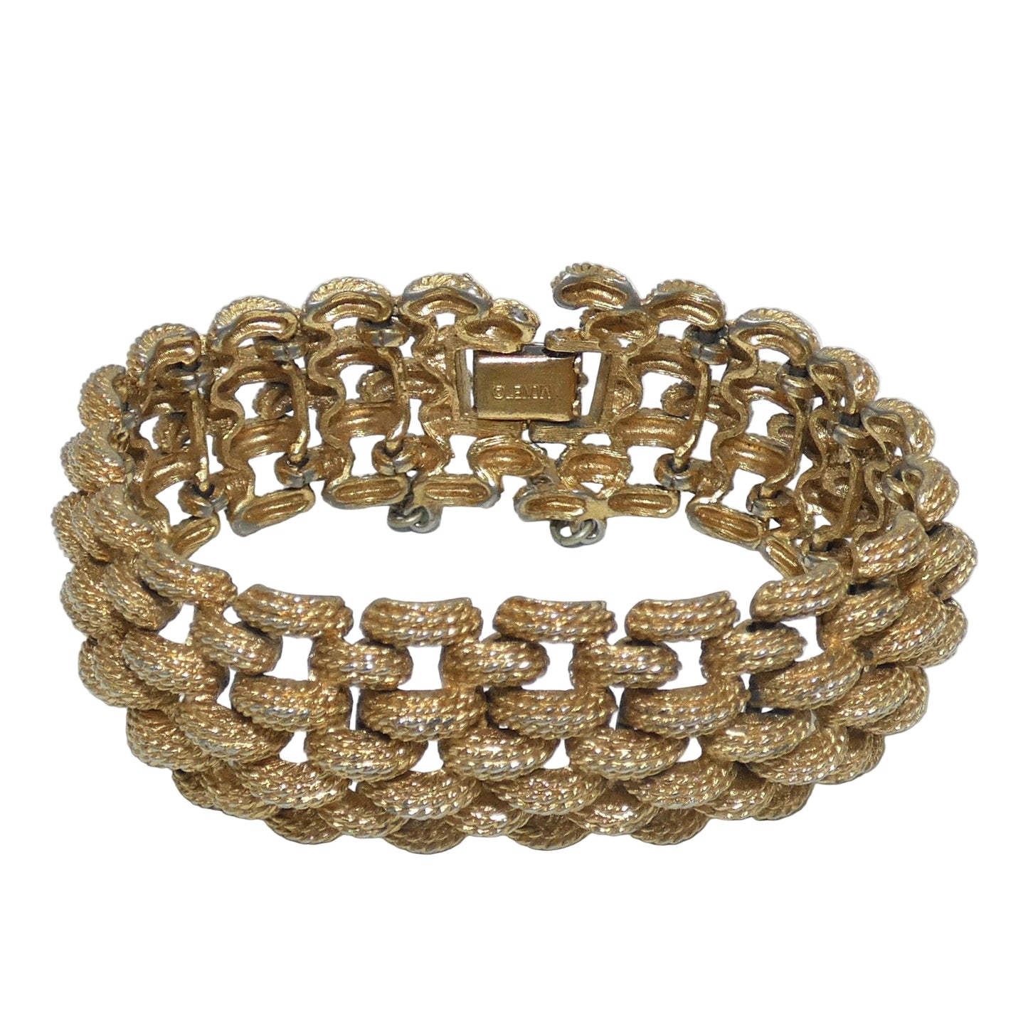 Monet Textured Gold Tone Bracelet