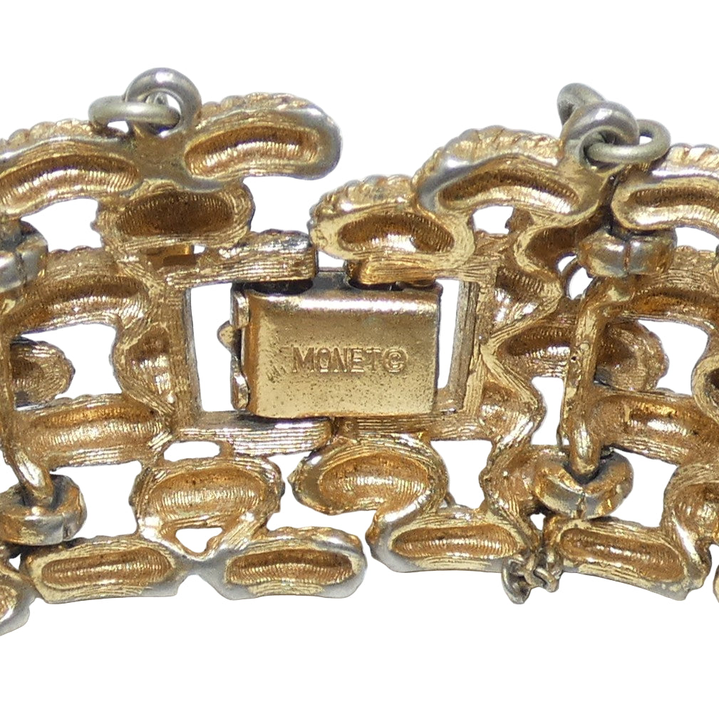 Monet Textured Gold Tone Bracelet