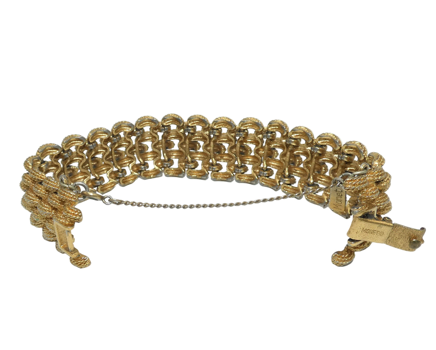Monet Textured Gold Tone Bracelet