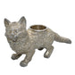 Cat Kitty Silver Plate Cat Cigar Cigarette Match Safe Holder