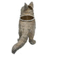 Cat Kitty Silver Plate Cat Cigar Cigarette Match Safe Holder