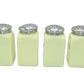 McKee Seville Yellow Uranium Glass 4 Piece Shaker Set