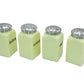 McKee Seville Yellow Uranium Glass 4 Piece Shaker Set