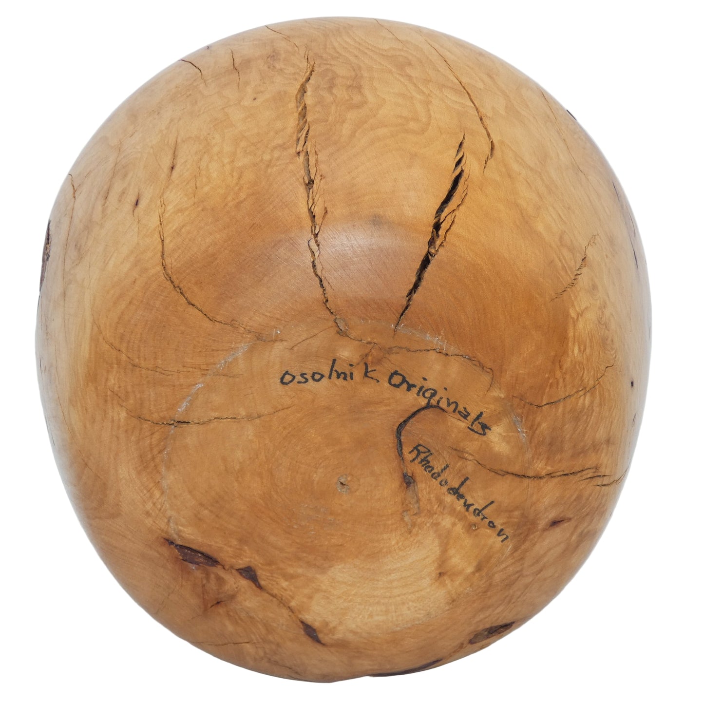 Rude Osolnik Rhododendron Wood Turned Vase Bowl