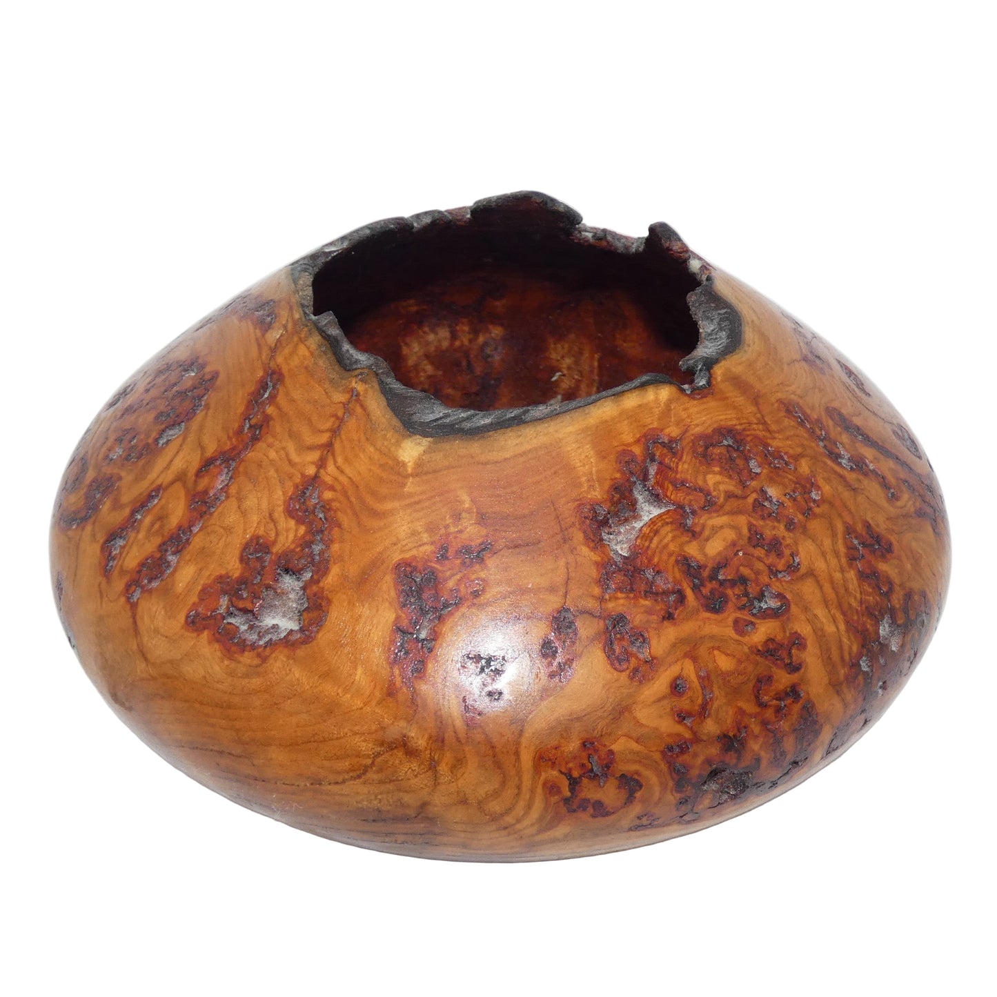 Aspen Burl Wood Vase Bowl