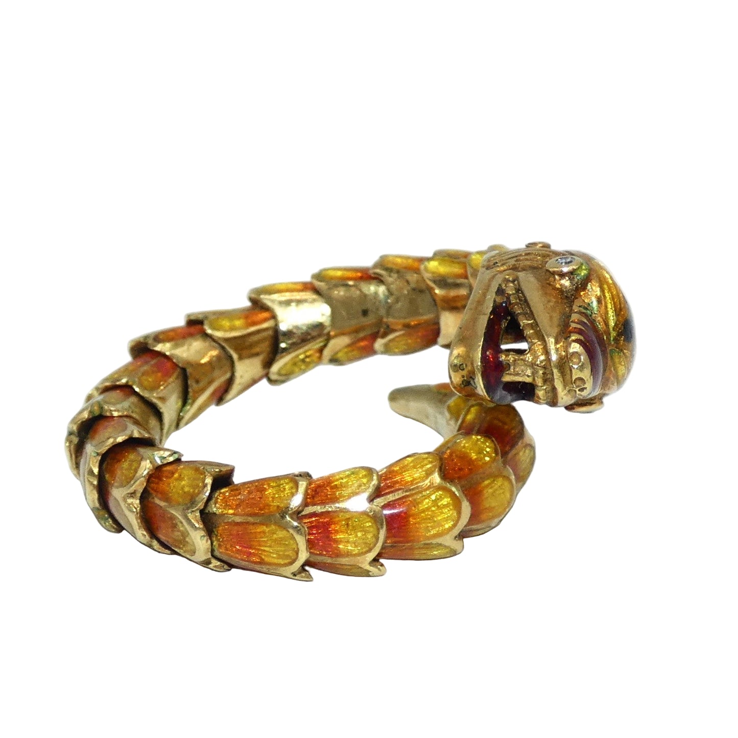 18K Gold Wrap Around Snake Ring