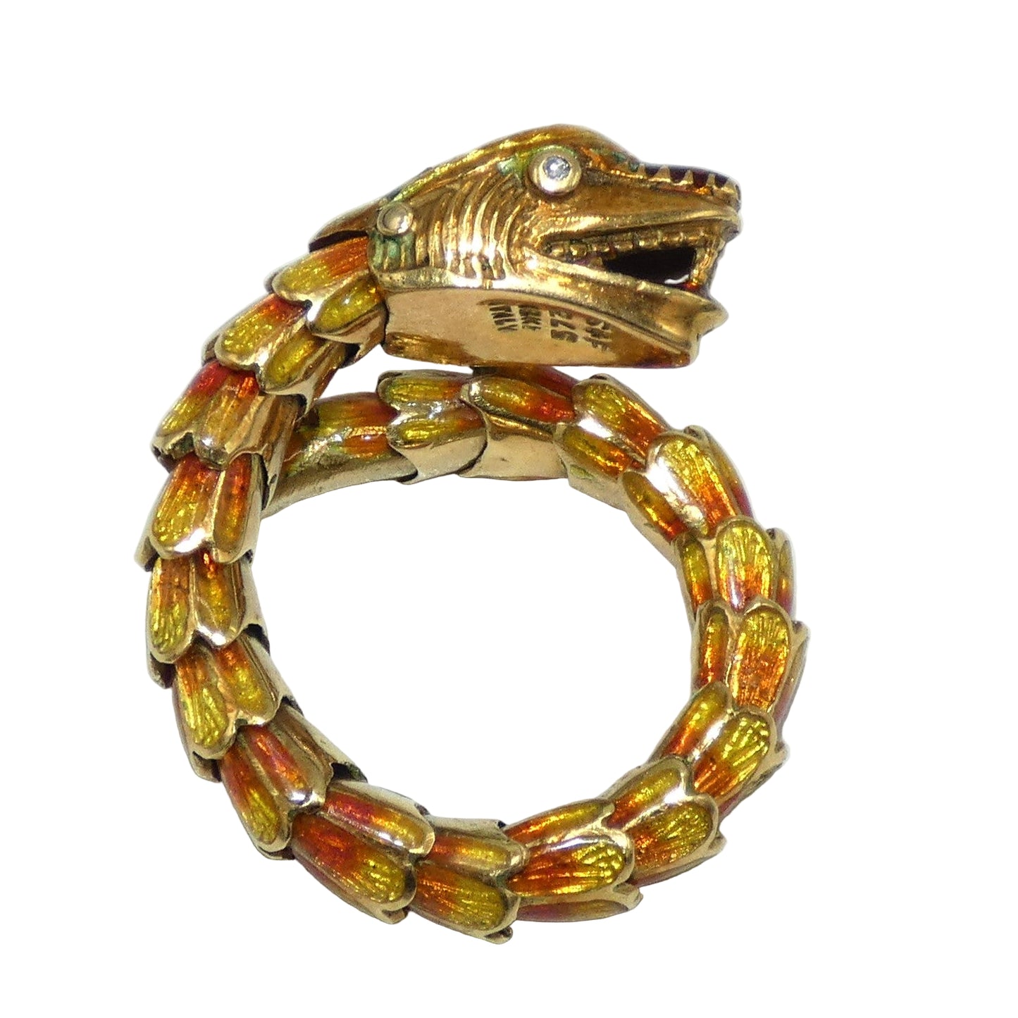 18K Gold Wrap Around Snake Ring
