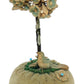 Folk Art Velvet Pin Cushion with bird and Flower Tree