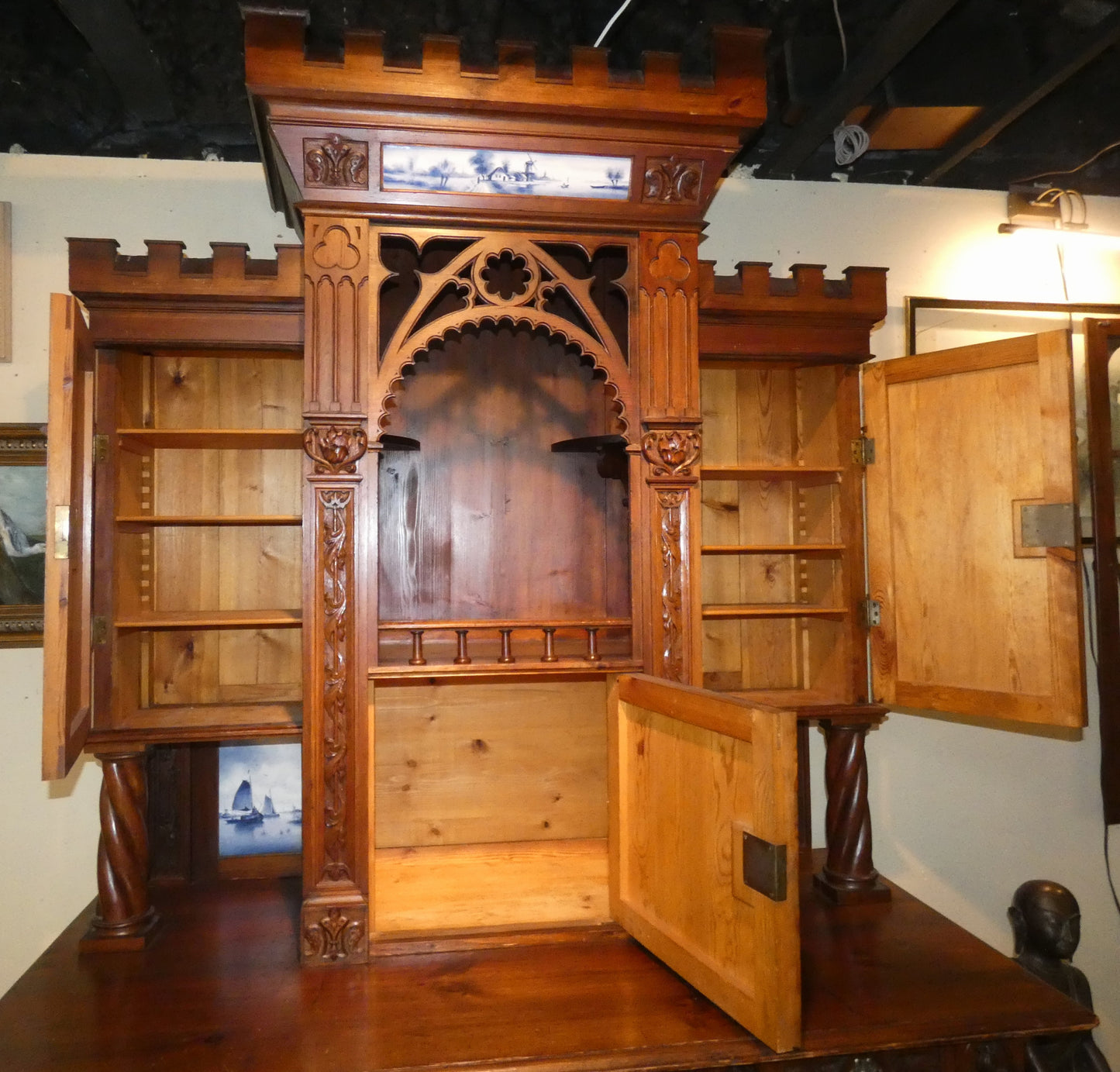 German Pine Cupboard Cabinet The Castle
