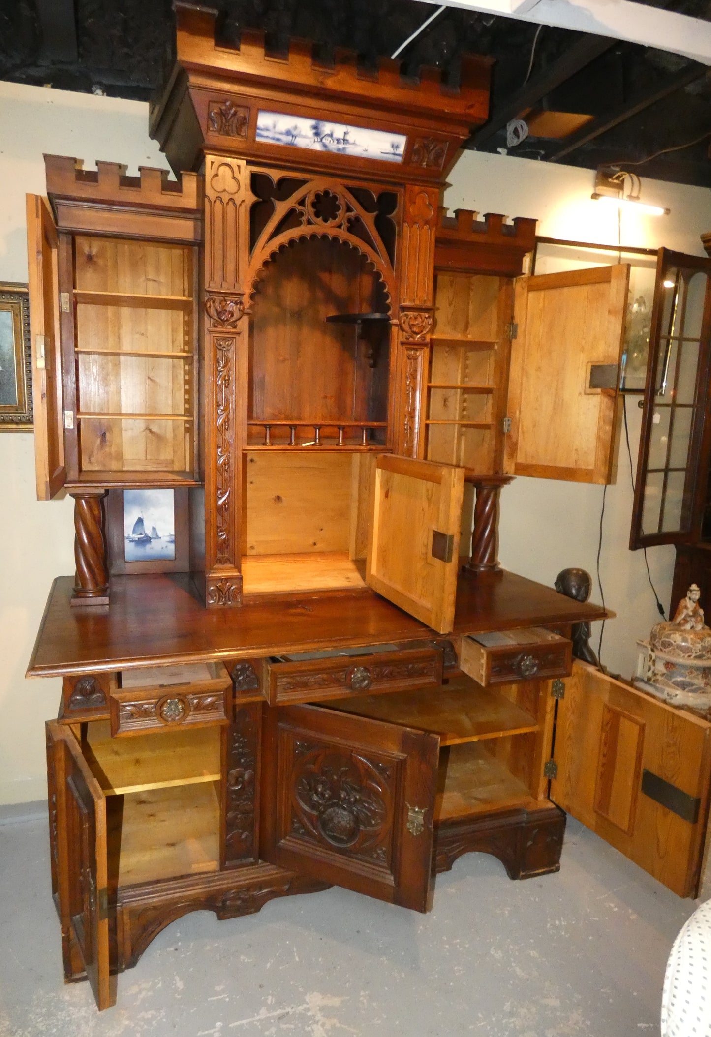German Pine Cupboard Cabinet The Castle