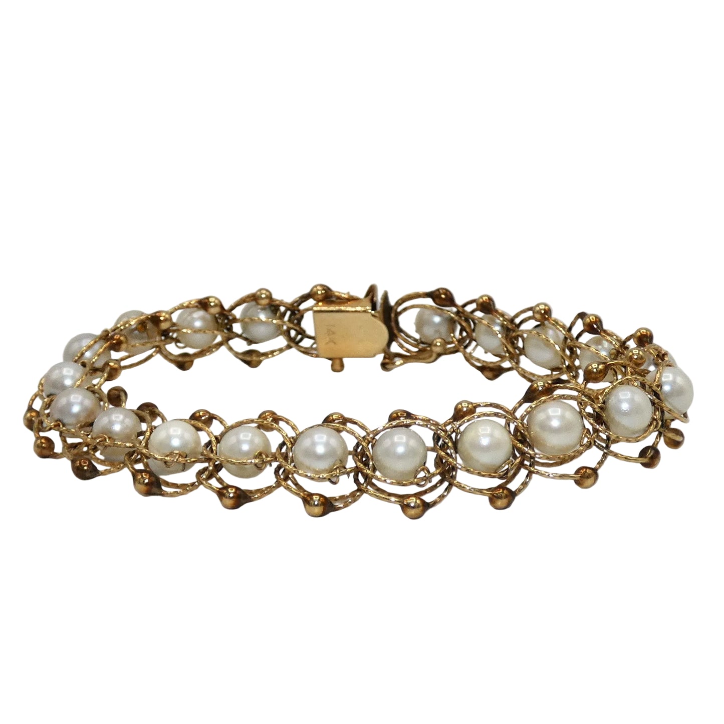 14K Gold Pearl Bracelet