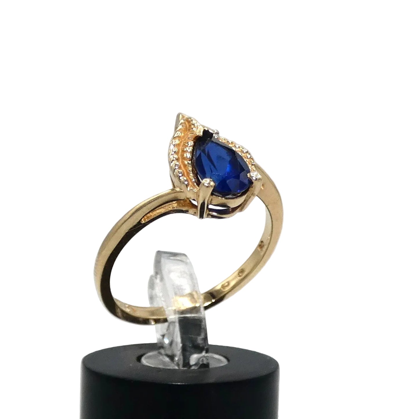 10K Gold Sapphire Ring, Necklace & Earrings Set