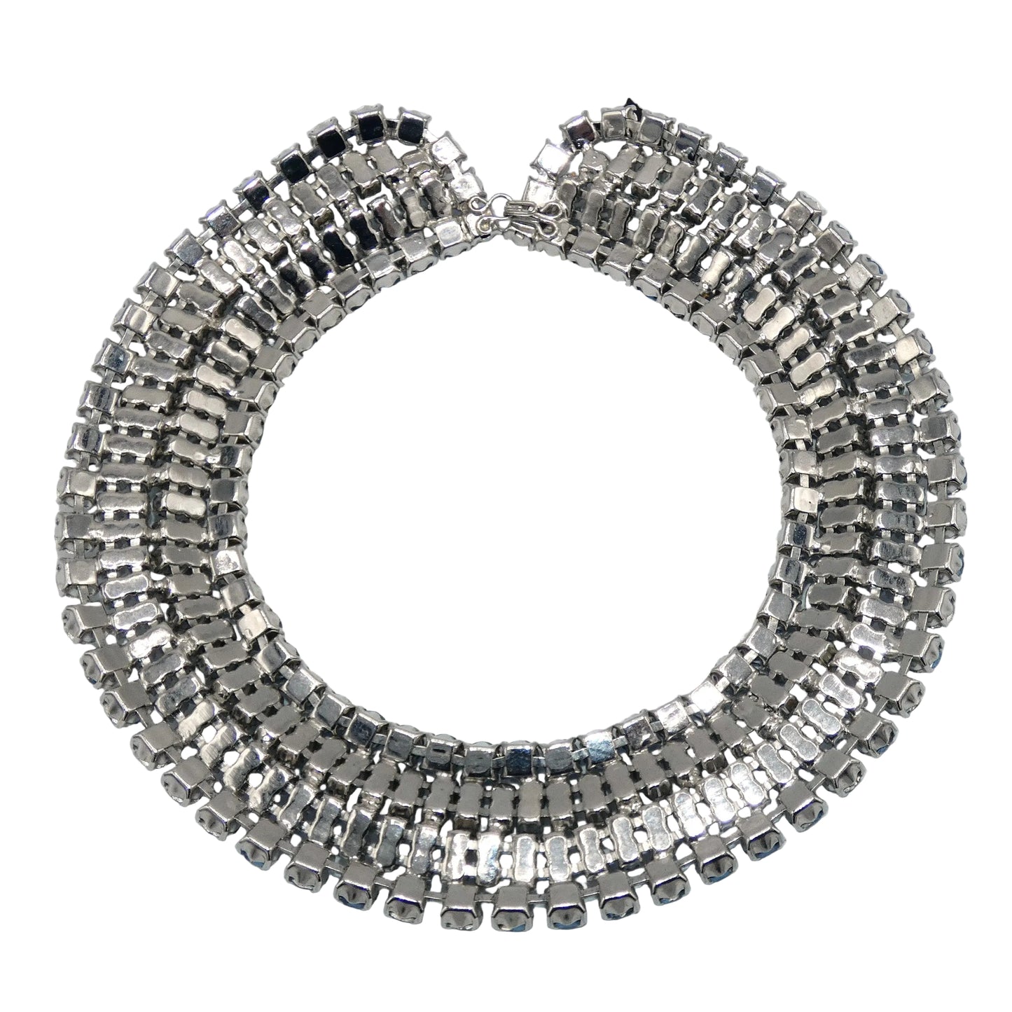 Vintage Ligh blue Rhinestone Statement Necklace & Earrings