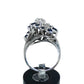14K White Gold Diamond & Sapphire Ring