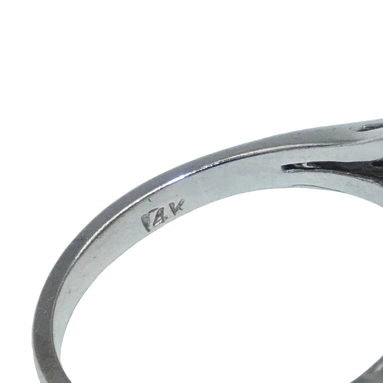 14K White Gold Diamond & Sapphire Ring