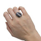 14K White Gold Diamond & Sapphire Ring