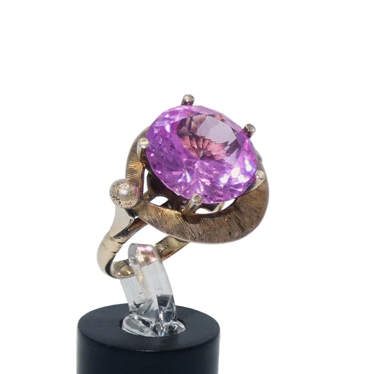 10K Gold Tourmaline Modernist Ring