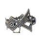Sterling Silver Taxco Mexico Cuff Bracelet with Pink to Purple Sapphire