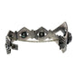 Sterling Silver Taxco Mexico Cuff Bracelet with Pink to Purple Sapphire