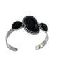 Sterling Silver Onyx Navajo Cuff Bracelet