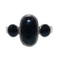 Sterling Silver Onyx Navajo Cuff Bracelet