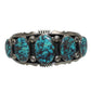 Sterling Silver Navajo Bisbee Turquoise Cuff Bracelet Loren T. Begay
