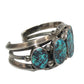 Sterling Silver Navajo Bisbee Turquoise Cuff Bracelet Loren T. Begay