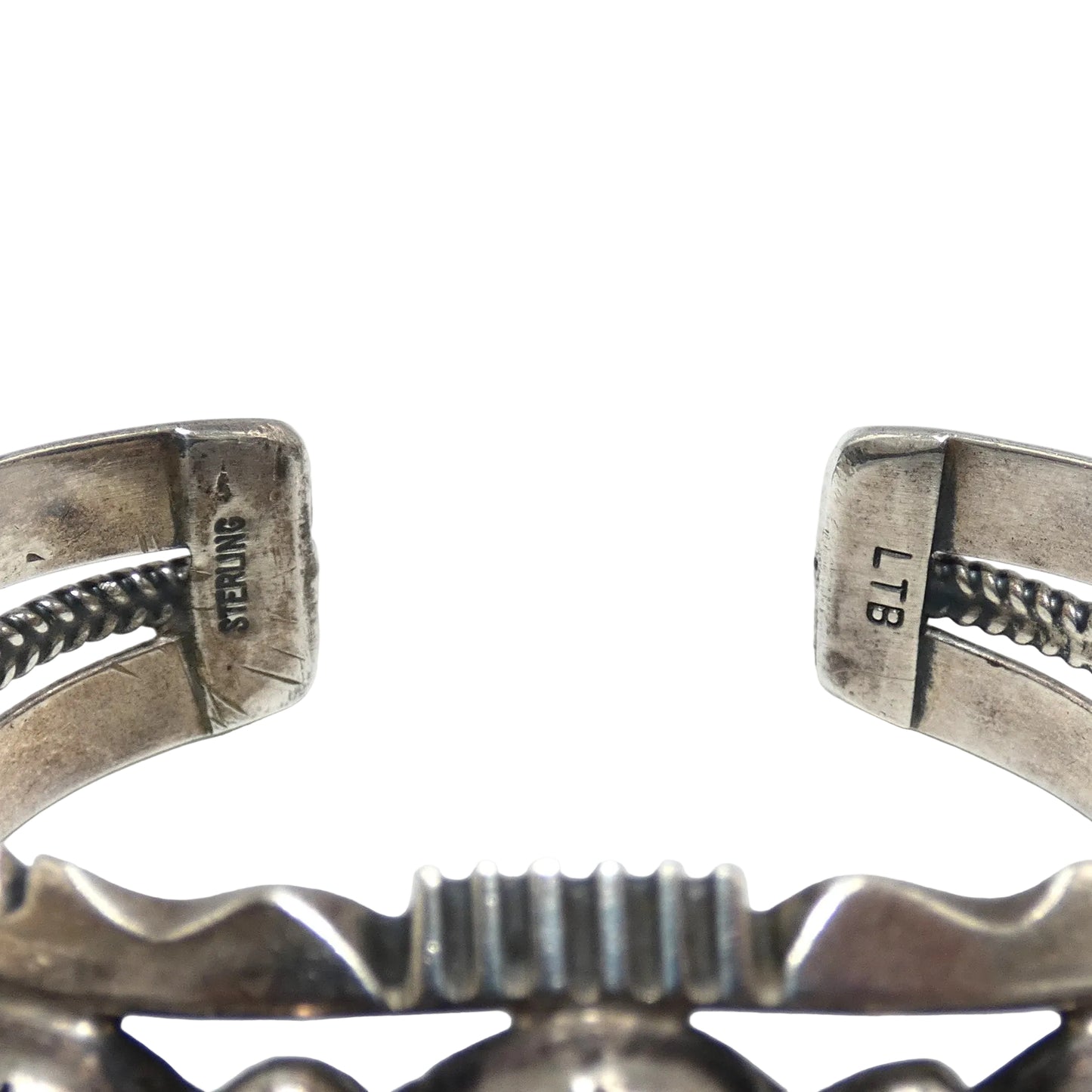 Sterling Silver Navajo Bisbee Turquoise Cuff Bracelet Loren T. Begay