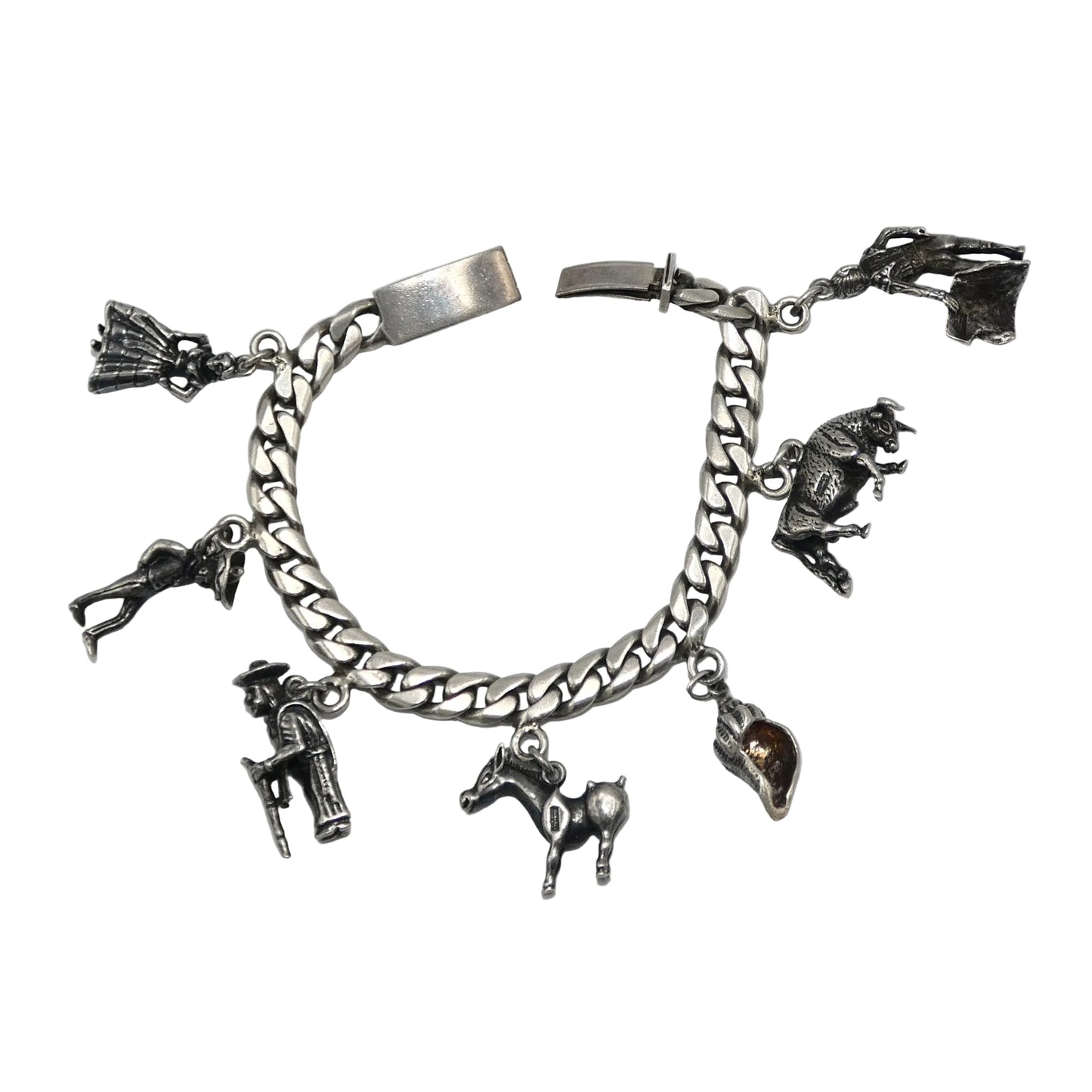 Sterling Silver Mexico Charm Bracelet