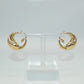 14K Gold Peacock Hoop Earrings