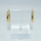14K Gold Peacock Hoop Earrings