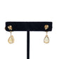 14K Gold Citrine Drop Earrings