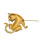 Trifari Green Eye Tiger Pin