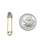 14K Gold Safety Pin with Diamonds