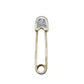 14K Gold Safety Pin with Diamonds