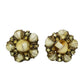 Vintage Miriam Haskell Cluster Clip On Earrings