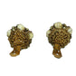 Vintage Miriam Haskell Cluster Clip On Earrings