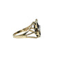 14k Gold Onyx & DIamond Cat Ring