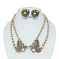 Miriam Haskell Faux Baroque Pearls Butterfly Necklace &  Cluster Earrings