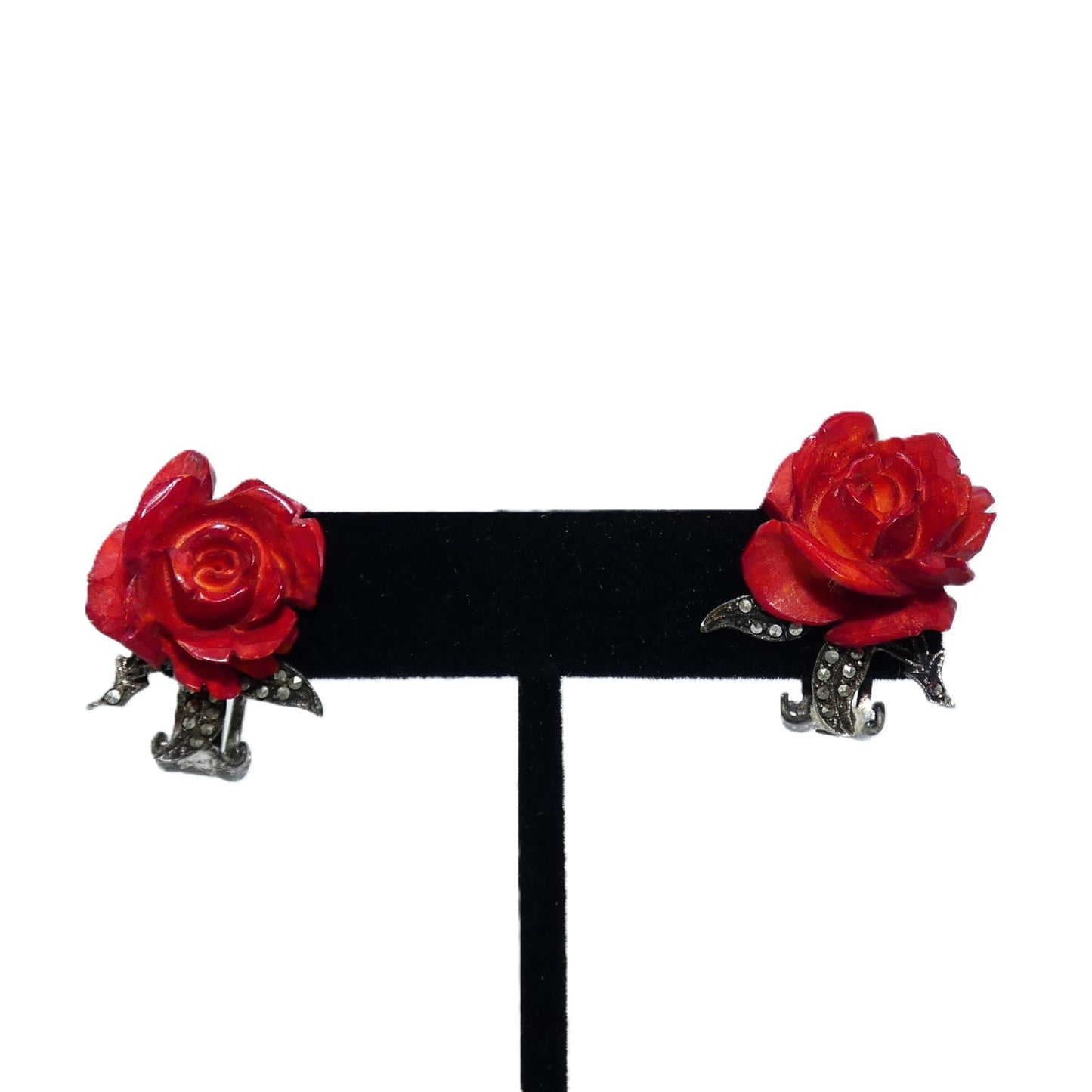 Sterling Silver Rose Bracelet & Earrings