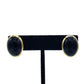 14K Gold Onyx Earrings