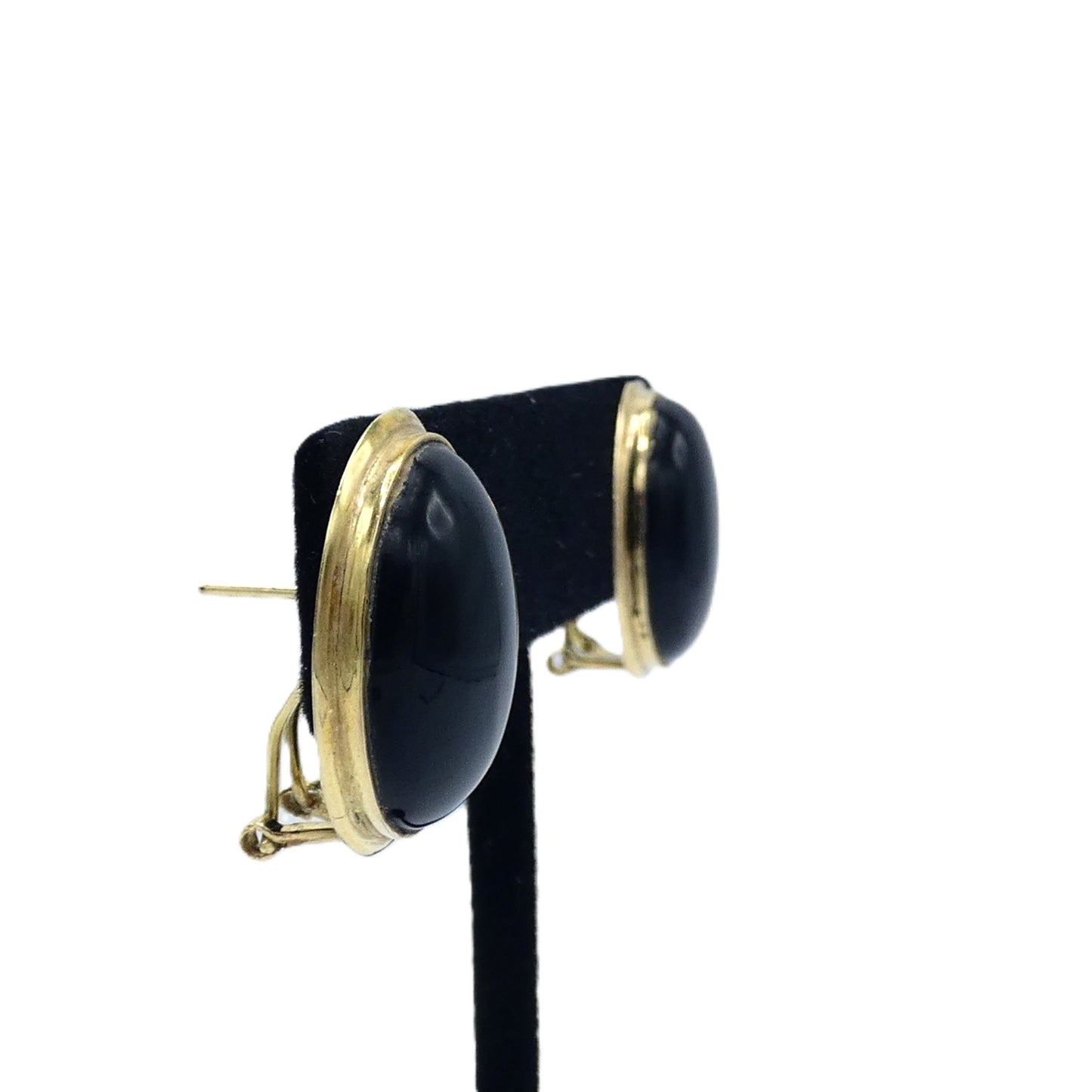 14K Gold Onyx Earrings