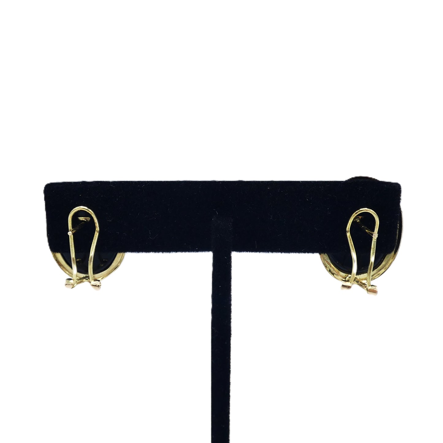 14K Gold Onyx Earrings