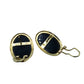 14K Gold Onyx Earrings