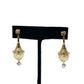 14K Gold Diamond Dangle Earrings
