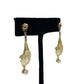 14K Gold Diamond Dangle Earrings