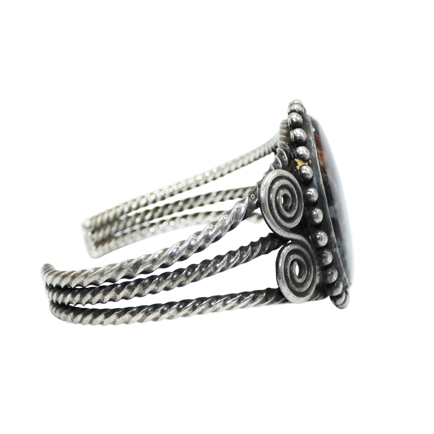 Sterling Silver Montana Agate Bracelet & Ring